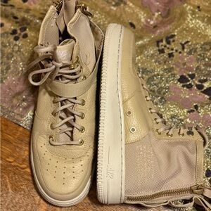 Nike Beige High-Top Sneakers